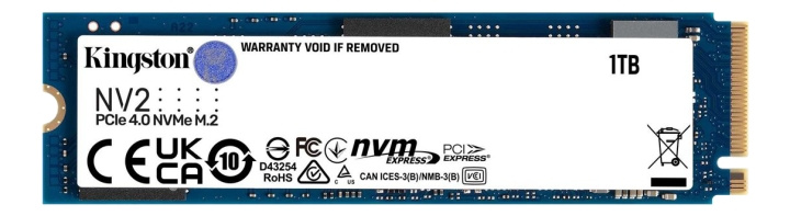 Kingston 1TB NV2 M.2 2280 PCIe 4.0 NVMe SSD in de groep COMPUTERS & RANDAPPARATUUR / Computeronderdelen / Harde schijven / Koeling bij TP E-commerce Nordic AB (C16943)