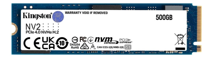 Kingston 500G NV2 M.2 2280 PCIe 4.0 NVMe SSD in de groep COMPUTERS & RANDAPPARATUUR / Computeraccessoires / Kasten voor harde schijven / Geheugenkaartlezer bij TP E-commerce Nordic AB (C16945)