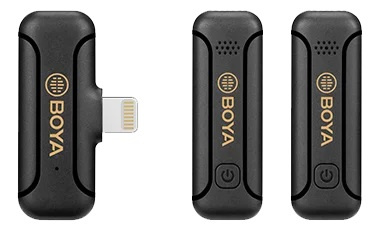 BOYA Wireless Microphone System x2 BY-WM3 For Iphone iOS, Lightning in de groep COMPUTERS & RANDAPPARATUUR / Computeraccessoires / Microfoons bij TP E-commerce Nordic AB (C16993)