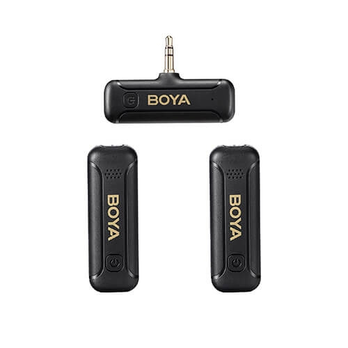 BOYA Wireless Microphone x2 BY-WM3T2-M2 3.5mm TRS in de groep COMPUTERS & RANDAPPARATUUR / Computeraccessoires / Microfoons bij TP E-commerce Nordic AB (C16997)