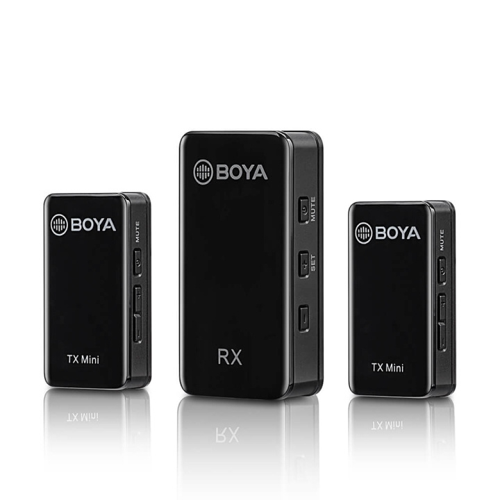 BOYA Wireless Microphone x2 BY-XM6-S2 Mini 3.5mm in de groep COMPUTERS & RANDAPPARATUUR / Computeraccessoires / Microfoons bij TP E-commerce Nordic AB (C16999)