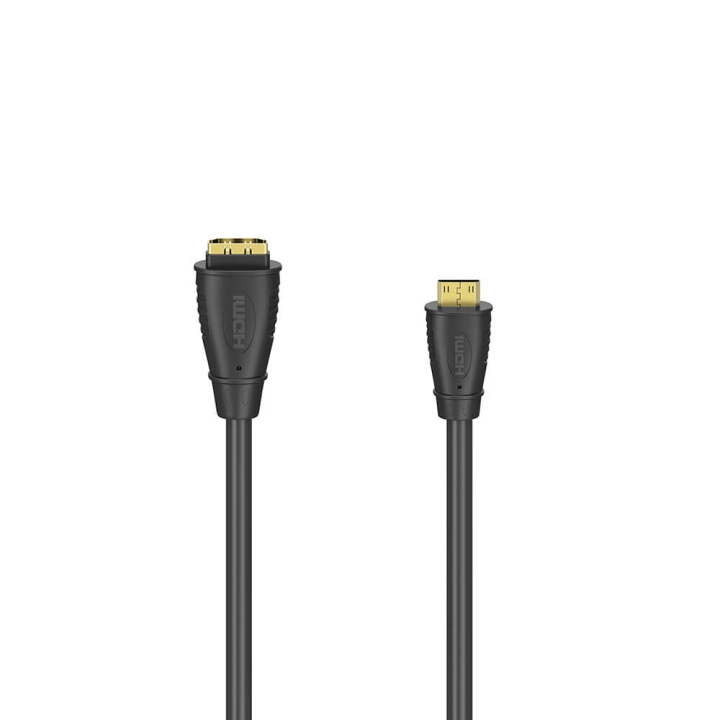 Hama HDMI Type C-A Mannelijk-vrouwelijk Verguld Zwart in de groep HOME ELECTRONICS / Kabels & Adapters / HDMI / Adapters bij TP E-commerce Nordic AB (C17005)