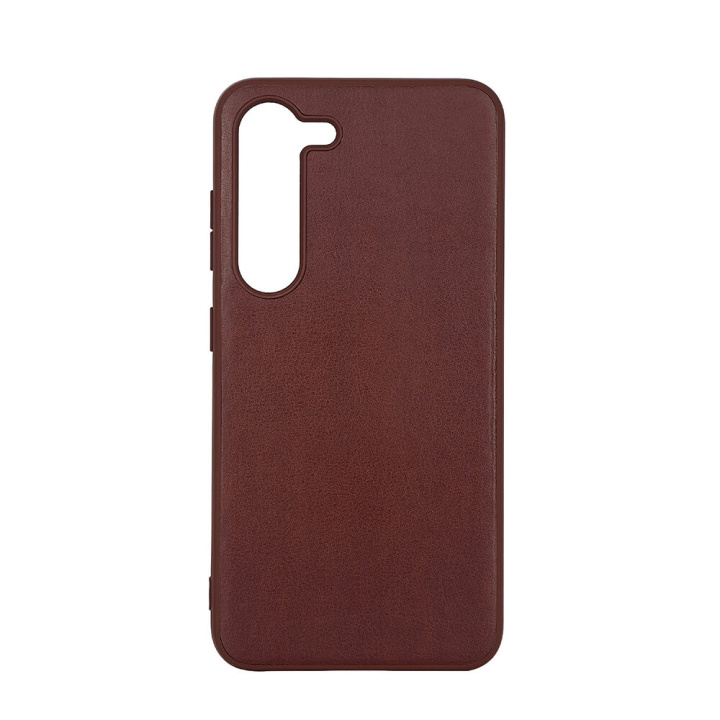 Phone case PU Brown - Samsung S23 5G in de groep SMARTPHONE & TABLETS / Mobielbescherming / Samsung bij TP E-commerce Nordic AB (C17078)