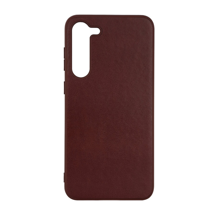 Phone case PU Brown - Samsung S23+ 5G in de groep SMARTPHONE & TABLETS / Mobielbescherming / Samsung bij TP E-commerce Nordic AB (C17079)