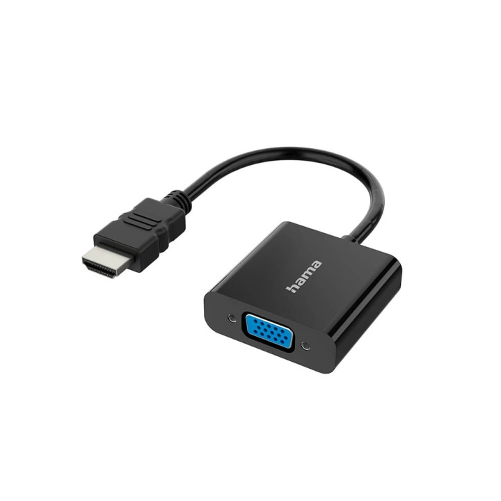 Hama Adapter HDMI-VGA Full HD 1080p Zwart in de groep COMPUTERS & RANDAPPARATUUR / Computerkabels / VGA / Adapters bij TP E-commerce Nordic AB (C17468)