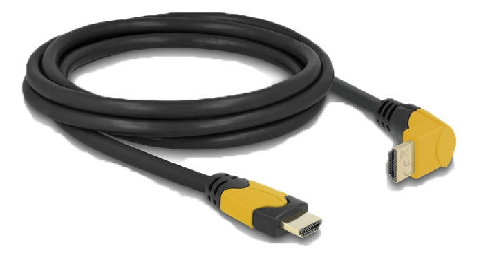 Delock High Speed HDMI cable male-male 90° up 48 Gbps 8K 60 Hz 2 m in de groep HOME ELECTRONICS / Kabels & Adapters / HDMI / Kabels bij TP E-commerce Nordic AB (C17501)