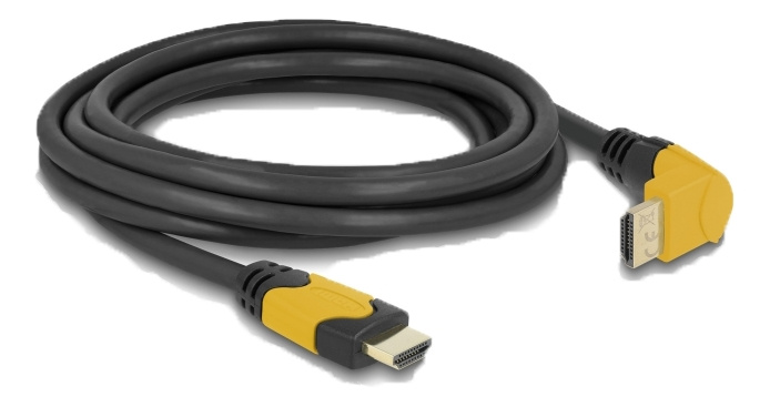 Delock High Speed HDMI cable male-male 90° up 48 Gbps 8K 60 Hz 3 m in de groep HOME ELECTRONICS / Kabels & Adapters / HDMI / Kabels bij TP E-commerce Nordic AB (C17502)