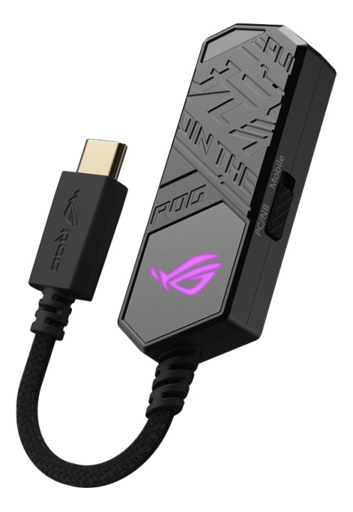 ASUS ROG Clavis USB-C to 3.5mm DAC w/noise cancelling in de groep COMPUTERS & RANDAPPARATUUR / Computeraccessoires / Externe geluidskaarten bij TP E-commerce Nordic AB (C17568)