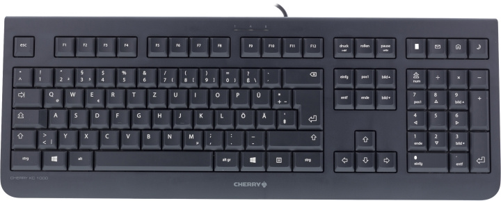 CHERRY KC1000, Nordisk layout, USB, 1,8m kabel, svart Retail in de groep COMPUTERS & RANDAPPARATUUR / Muizen en toetsenborden / Toetsenborden / Met kabel bij TP E-commerce Nordic AB (C17594)