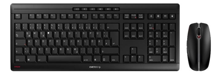 Cherry Stream Desktop, keyboard and mouse combo kit, black in de groep COMPUTERS & RANDAPPARATUUR / Muizen en toetsenborden / Toetsenborden / Pakket bij TP E-commerce Nordic AB (C17598)
