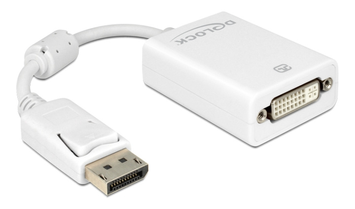Delock Adapter Displayport 1.1 male > DVI female Passive white in de groep COMPUTERS & RANDAPPARATUUR / Computerkabels / DisplayPort / Adapters bij TP E-commerce Nordic AB (C17644)