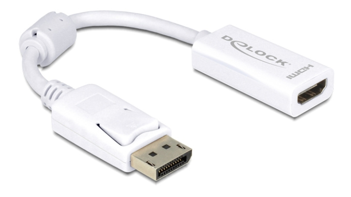 Delock Adapter Displayport 1.1 hane till HDMI hona, passiv, vit in de groep COMPUTERS & RANDAPPARATUUR / Computerkabels / DisplayPort / Adapters bij TP E-commerce Nordic AB (C17646)