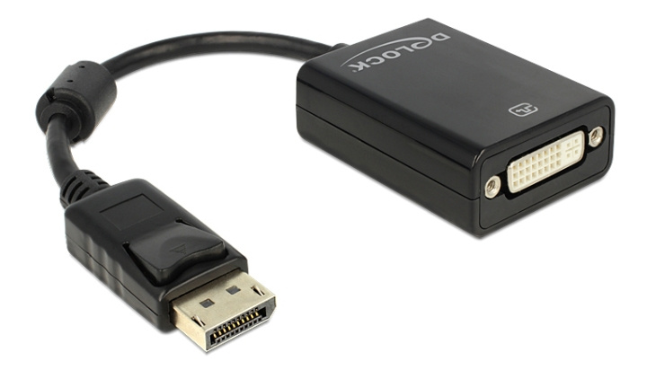 Delock Adapter Displayport 1.1 male > DVI female Passive black in de groep COMPUTERS & RANDAPPARATUUR / Computerkabels / DisplayPort / Adapters bij TP E-commerce Nordic AB (C17647)