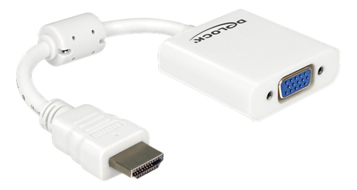 Delock Adapter HDMI-A male > VGA female white in de groep COMPUTERS & RANDAPPARATUUR / Computerkabels / VGA / Adapters bij TP E-commerce Nordic AB (C17663)