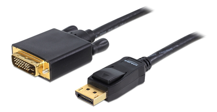 Delock Cable Displayport 1.1 male > DVI 24+1 male passive 1 m black in de groep COMPUTERS & RANDAPPARATUUR / Computerkabels / DisplayPort / Kabels bij TP E-commerce Nordic AB (C17675)