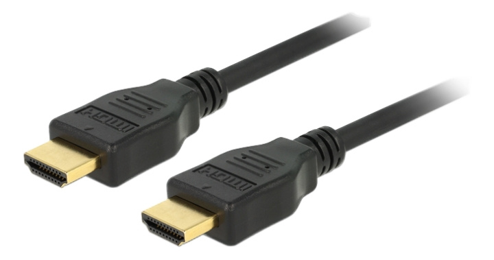 DeLOCK HDMI-kabel, 2m, HDMI hane - HDMI hane, 4096x2160 i 60Hz, 1080p i 120Hz, HEC, guldplätterade kontakter, svart in de groep HOME ELECTRONICS / Kabels & Adapters / HDMI / Kabels bij TP E-commerce Nordic AB (C17683)