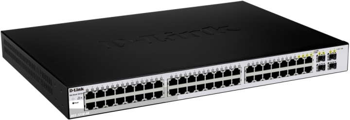 D-Link switch, 48x10/100/1000Mbps, Layer2, 4xSFP in de groep COMPUTERS & RANDAPPARATUUR / Netwerk / Schakelaars / 10/100/1000Mbps bij TP E-commerce Nordic AB (C17790)