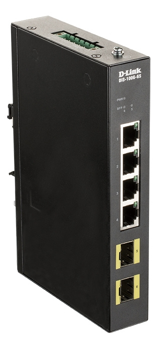 D-Link 4-port Gigabit Industrial Switch including 2 x 100/1000M SFP in de groep COMPUTERS & RANDAPPARATUUR / Netwerk / Schakelaars bij TP E-commerce Nordic AB (C17818)