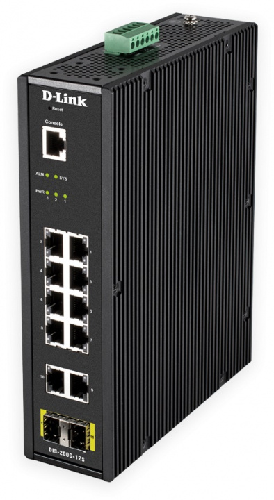 D-Link 12 Port L2 Industrial Smart Managed Switch with 10 x 1GBaseT(X) in de groep COMPUTERS & RANDAPPARATUUR / Netwerk / Schakelaars bij TP E-commerce Nordic AB (C17820)