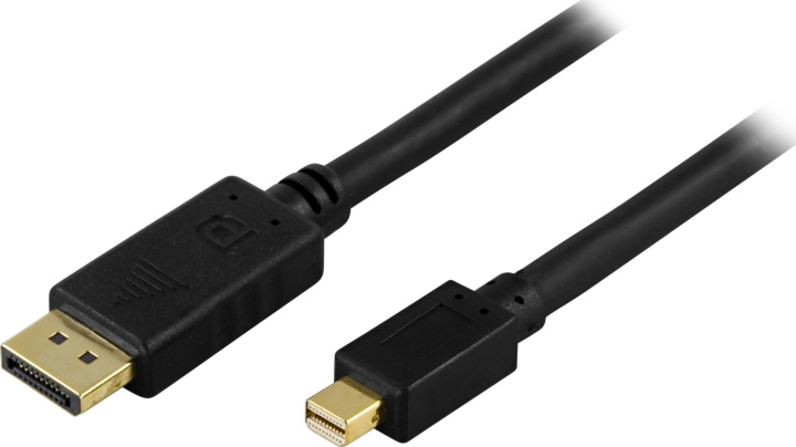 DELTACO DisplayPort till Mini DisplayPort kabel, 20-p ha-ha, 1m, Svart in de groep COMPUTERS & RANDAPPARATUUR / Computerkabels / DisplayPort / Kabels bij TP E-commerce Nordic AB (C17839)