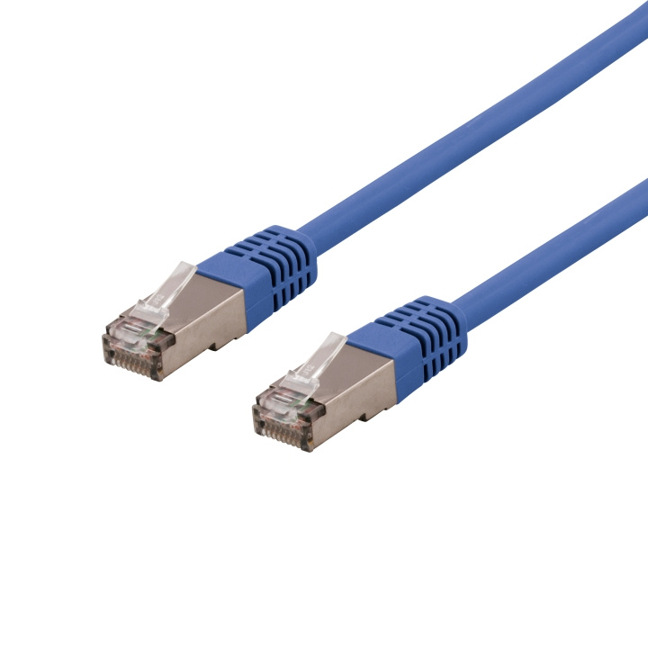 DELTACO S/FTP Cat6 patchkabel, delta cert, LSZH, 0,3m, blå in de groep COMPUTERS & RANDAPPARATUUR / Computerkabels / Netwerkkabels / Cat6 bij TP E-commerce Nordic AB (C17994)