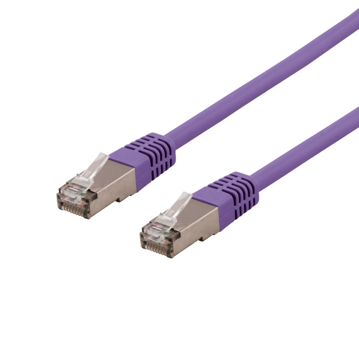 DELTACO S/FTP Cat6 patchkabel, delta cert, LSZH, 0,3m, lila in de groep COMPUTERS & RANDAPPARATUUR / Computerkabels / Netwerkkabels / Cat6 bij TP E-commerce Nordic AB (C17998)