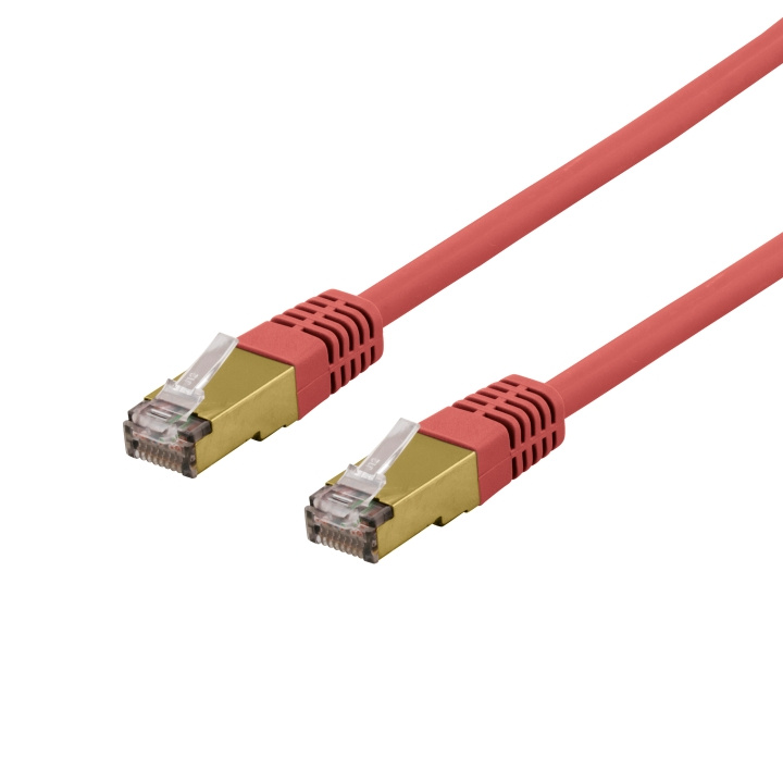 DELTACO S/FTP Cat6a patchkabel, delta cert, LSZH, 0,5m, röd in de groep COMPUTERS & RANDAPPARATUUR / Computerkabels / Netwerkkabels / Cat6 bij TP E-commerce Nordic AB (C18011)