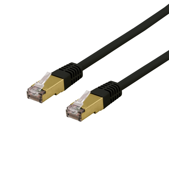 DELTACO S/FTP Cat6a patchkabel, delta cert, LSZH, 0,5m, svart in de groep COMPUTERS & RANDAPPARATUUR / Computerkabels / Netwerkkabels / Cat6 bij TP E-commerce Nordic AB (C18013)