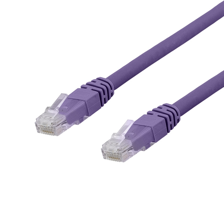 DELTACO U/UTP Cat6a patchkabel, Delta cert, LSZH, 0,5m, lila in de groep COMPUTERS & RANDAPPARATUUR / Computerkabels / Netwerkkabels / Cat6 bij TP E-commerce Nordic AB (C18158)