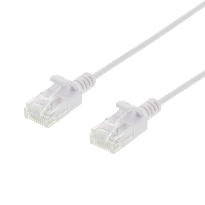 DELTACO Ultra Slim U/UTP Cat.6 patchkabel, 2.6mm, 1m, vit in de groep COMPUTERS & RANDAPPARATUUR / Computerkabels / Netwerkkabels / Cat6 bij TP E-commerce Nordic AB (C18317)