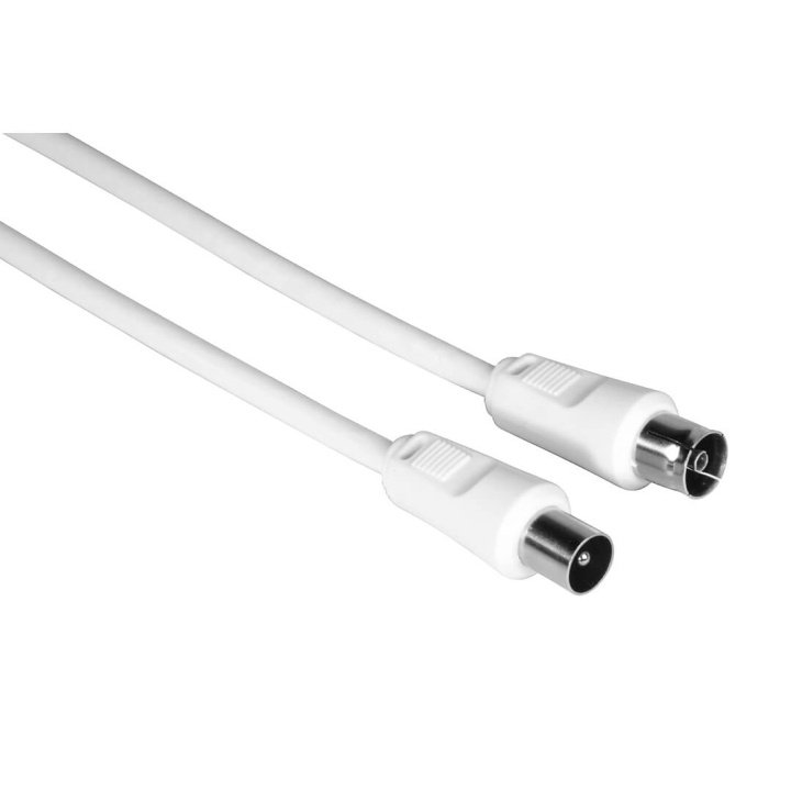 HAMA Antenna Cable, coax plug - co ax socket, 3 m, 75 dB, white in de groep HOME ELECTRONICS / Kabels & Adapters / Antennekabels & Accessoires / Antennekabels bij TP E-commerce Nordic AB (C18457)