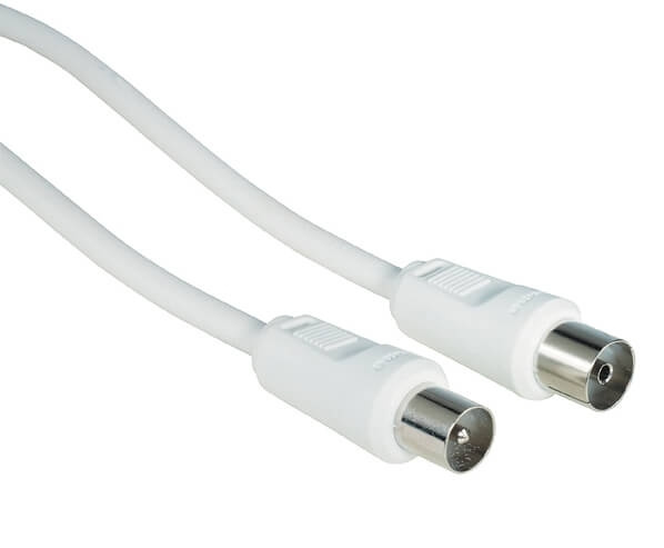 HAMA Antenna Cable, coax plug - co ax socket, 2 m, 75 dB, white in de groep HOME ELECTRONICS / Kabels & Adapters / Antennekabels & Accessoires / Antennekabels bij TP E-commerce Nordic AB (C18470)