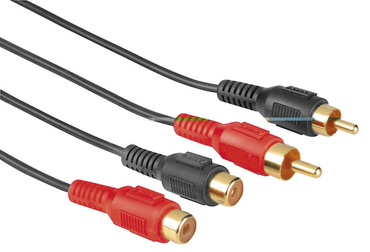 HAMA Audio Extension Cable 2 RCA M ale Plugs - 2 RCA Female Jacks in de groep HOME ELECTRONICS / Kabels & Adapters / RCA / Kabels bij TP E-commerce Nordic AB (C18476)