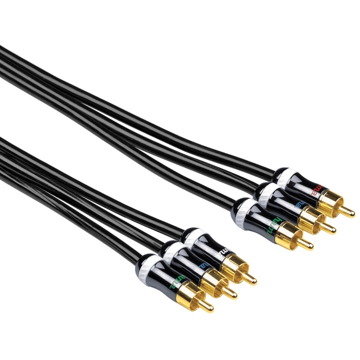 YUV Cable, 3 RCA - 3 RCA, met al, 1.5 m in de groep HOME ELECTRONICS / Kabels & Adapters / RCA / Kabels bij TP E-commerce Nordic AB (C18486)