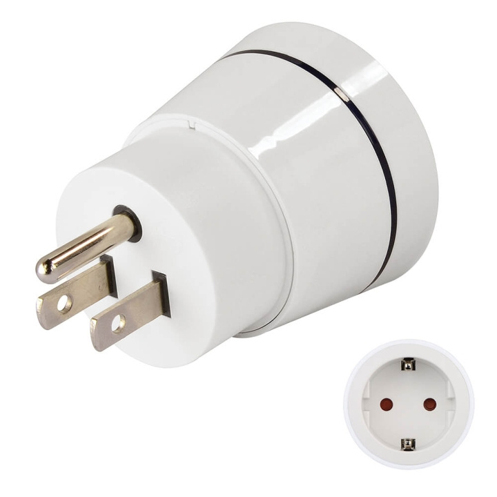 Traveladapter EU-US in de groep HUISHOUDEN & TUIN / Elektriciteit & Verlichting / Reisadapters bij TP E-commerce Nordic AB (C18498)