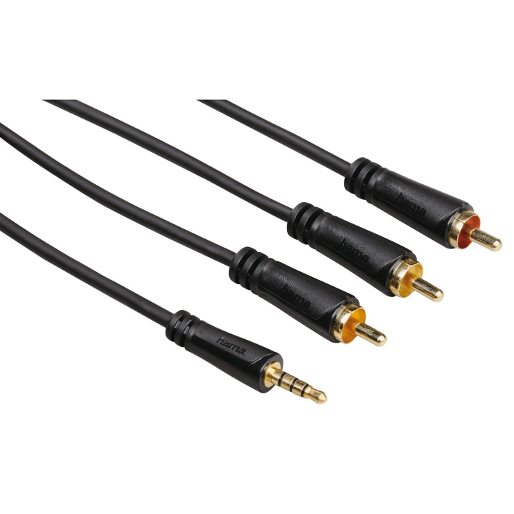 Connecting Cable, 3.5 mm 4-pi n jack plug - 3 RCA plugs, 3.0 in de groep HOME ELECTRONICS / Kabels & Adapters / RCA / Kabels bij TP E-commerce Nordic AB (C18501)