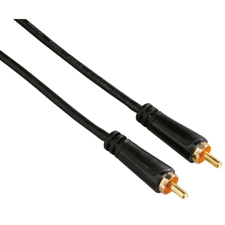 HAMA Audio Cable, RCA plug - RCA p lug, digital, gold-plated, 1.5 in de groep HOME ELECTRONICS / Kabels & Adapters / RCA / Kabels bij TP E-commerce Nordic AB (C18503)