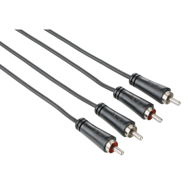 HAMA Audio Cable, 2 RCA plugs - 2 RCA plugs, 1.5 m in de groep HOME ELECTRONICS / Kabels & Adapters / RCA / Kabels bij TP E-commerce Nordic AB (C18504)
