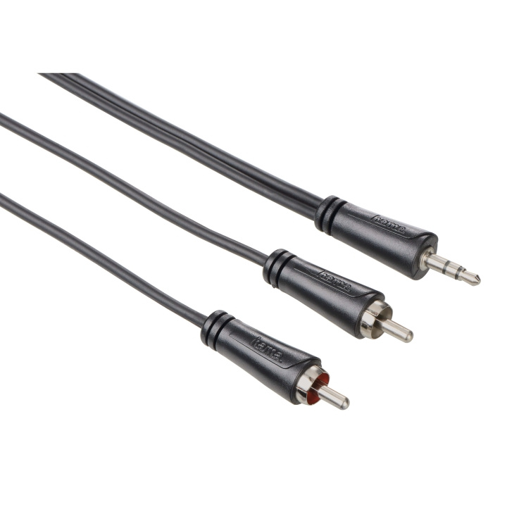HAMA Audio Cable, 3.5 mm jack plug - 2 RCA plugs, stereo, 0.75 m in de groep HOME ELECTRONICS / Kabels & Adapters / RCA / Kabels bij TP E-commerce Nordic AB (C18514)