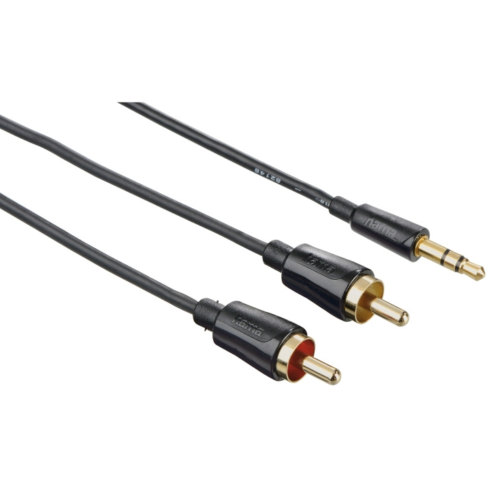 HAMA Flexi-Slim Audio Cable, 3.5 m m stereo jack plug - 2 RCA plu in de groep HOME ELECTRONICS / Kabels & Adapters / RCA / Kabels bij TP E-commerce Nordic AB (C18518)