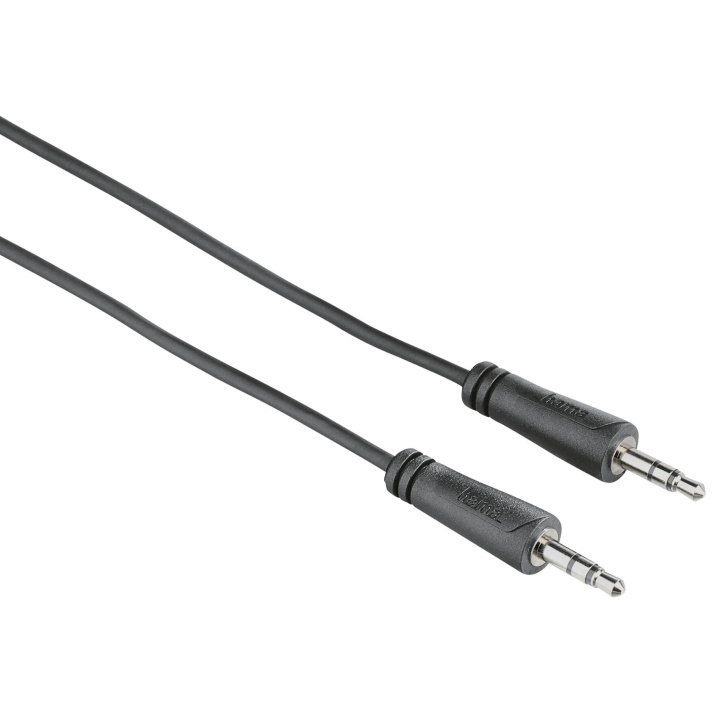 HAMA Kabel Audio 3.5mm-3.5mm Svart 1.5m in de groep HOME ELECTRONICS / Kabels & Adapters / Audio Analoog / 3.5 mm bij TP E-commerce Nordic AB (C18520)