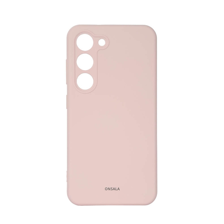 Phone Case Silicone Chalk Pink - Samsung S23 5G in de groep SMARTPHONE & TABLETS / Mobielbescherming / Samsung bij TP E-commerce Nordic AB (C18592)