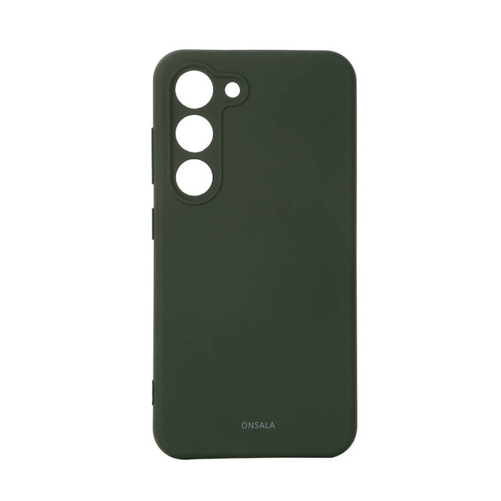 Phone Case Silicone Dark Green - Samsung S23 5G in de groep SMARTPHONE & TABLETS / Mobielbescherming / Samsung bij TP E-commerce Nordic AB (C18595)