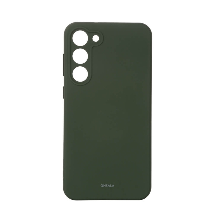 Phone Case Silicone Dark Green - Samsung S23+ 5G in de groep SMARTPHONE & TABLETS / Mobielbescherming / Samsung bij TP E-commerce Nordic AB (C18596)