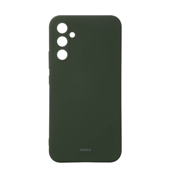 Phone Case Silicone Dark Green - Samsung Galaxy A34 5G in de groep SMARTPHONE & TABLETS / Mobielbescherming / Samsung bij TP E-commerce Nordic AB (C18604)