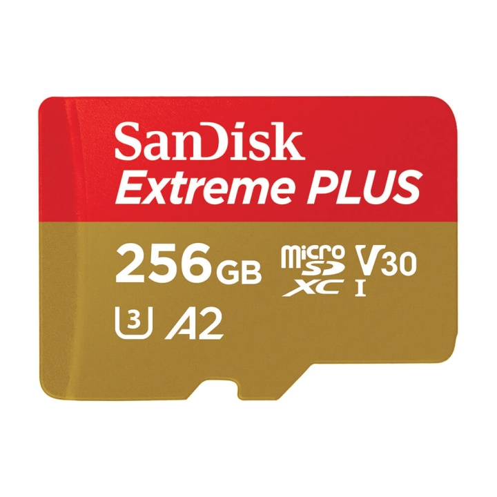 SANDISK MicroSDXC Extreme Plus 256GB 200MB/s A2 C10 V30 UHS-I in de groep HOME ELECTRONICS / Opslagmedia / Geheugenkaarten / MicroSD/HC/XC bij TP E-commerce Nordic AB (C18619)