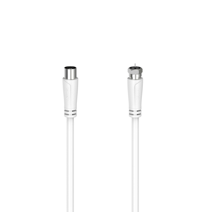 HAMA Cable Antenna 90dB F-Plug-Coax Female White 1.5m in de groep HOME ELECTRONICS / Kabels & Adapters / Antennekabels & Accessoires / Antennekabels bij TP E-commerce Nordic AB (C18637)