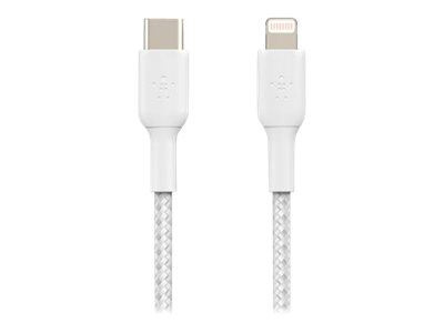 Belkin Boost Charge Lightning - USB C Flätad 2m in de groep SMARTPHONE & TABLETS / Opladers & Kabels / Kabels / Kabels Lightning bij TP E-commerce Nordic AB (C18840)