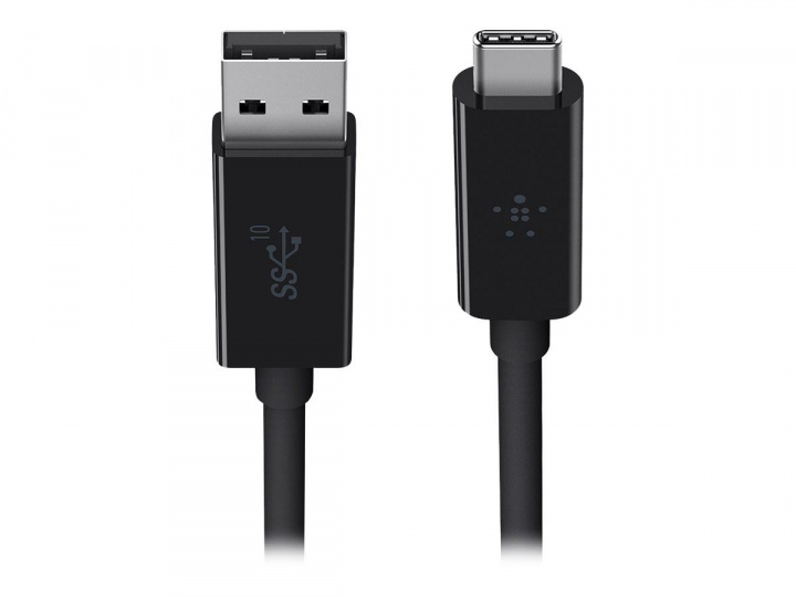 Belkin USB-C 3.1 To USB-A 3.1 Cable 1m, Svart in de groep SMARTPHONE & TABLETS / Opladers & Kabels / Kabels / Kabels Type C bij TP E-commerce Nordic AB (C18879)