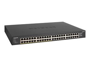 Netgear 48PT GIGE UNMANAGED SWCH W/POE+ in de groep COMPUTERS & RANDAPPARATUUR / Netwerk / Schakelaars bij TP E-commerce Nordic AB (C19378)